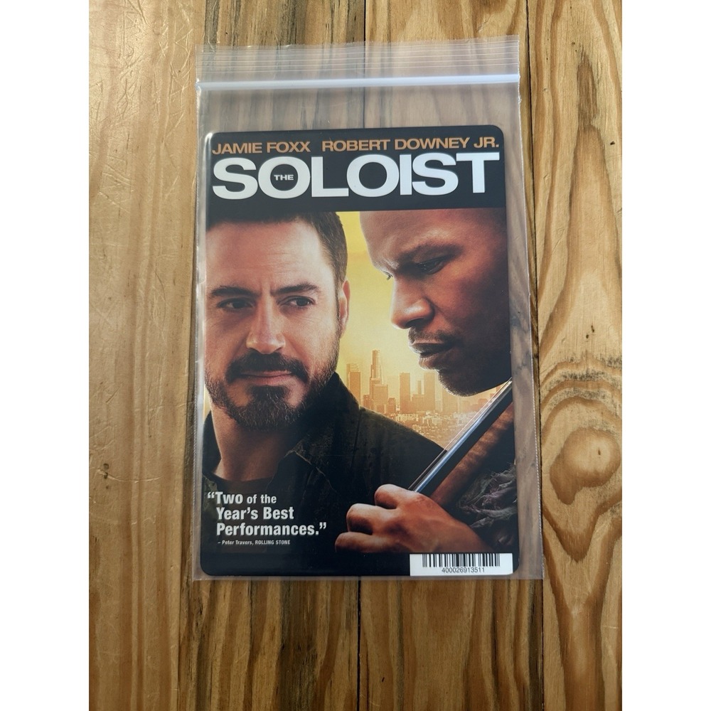 THE SOLOIST - BLOCKBUSTER VIDEO BACKER CARD 5"X8"